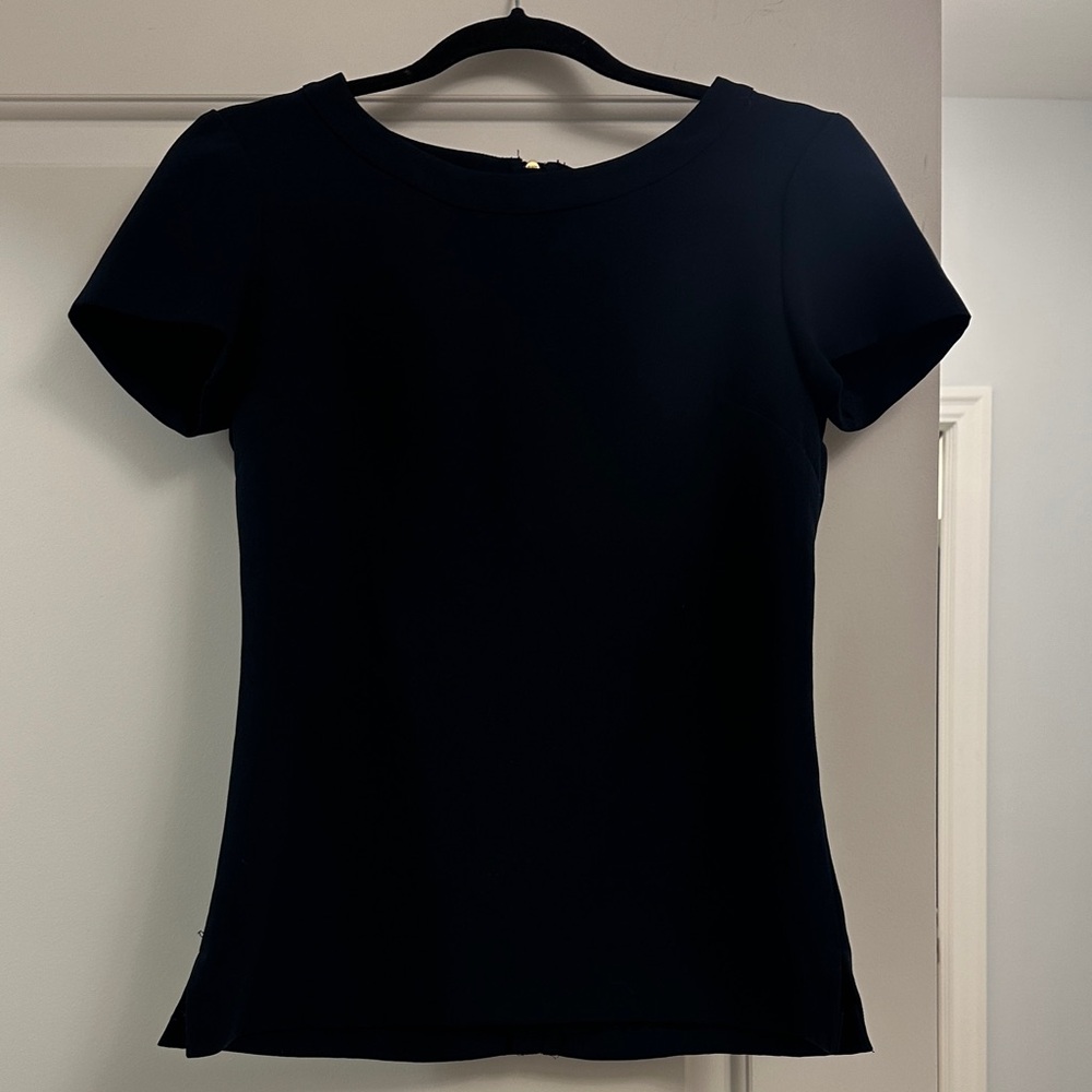 Banana Republic Navy Blue Short Sleeve Dress Tee